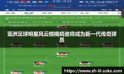 亚洲足球明星风云榜揭晓谁将成为新一代传奇球员
