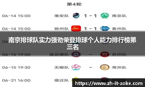 南京排球队实力强劲荣登排球个人能力排行榜第三名